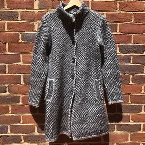 Cocogio Grey Knit Sweater Wool-Acrylic Blend